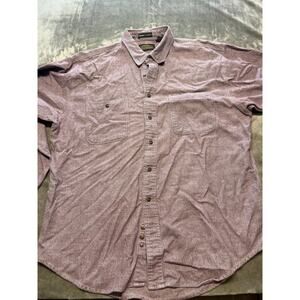 Eddie Bauer Sonoma Heathers 100% Cotton Men's Shirt Size‎ XL Red